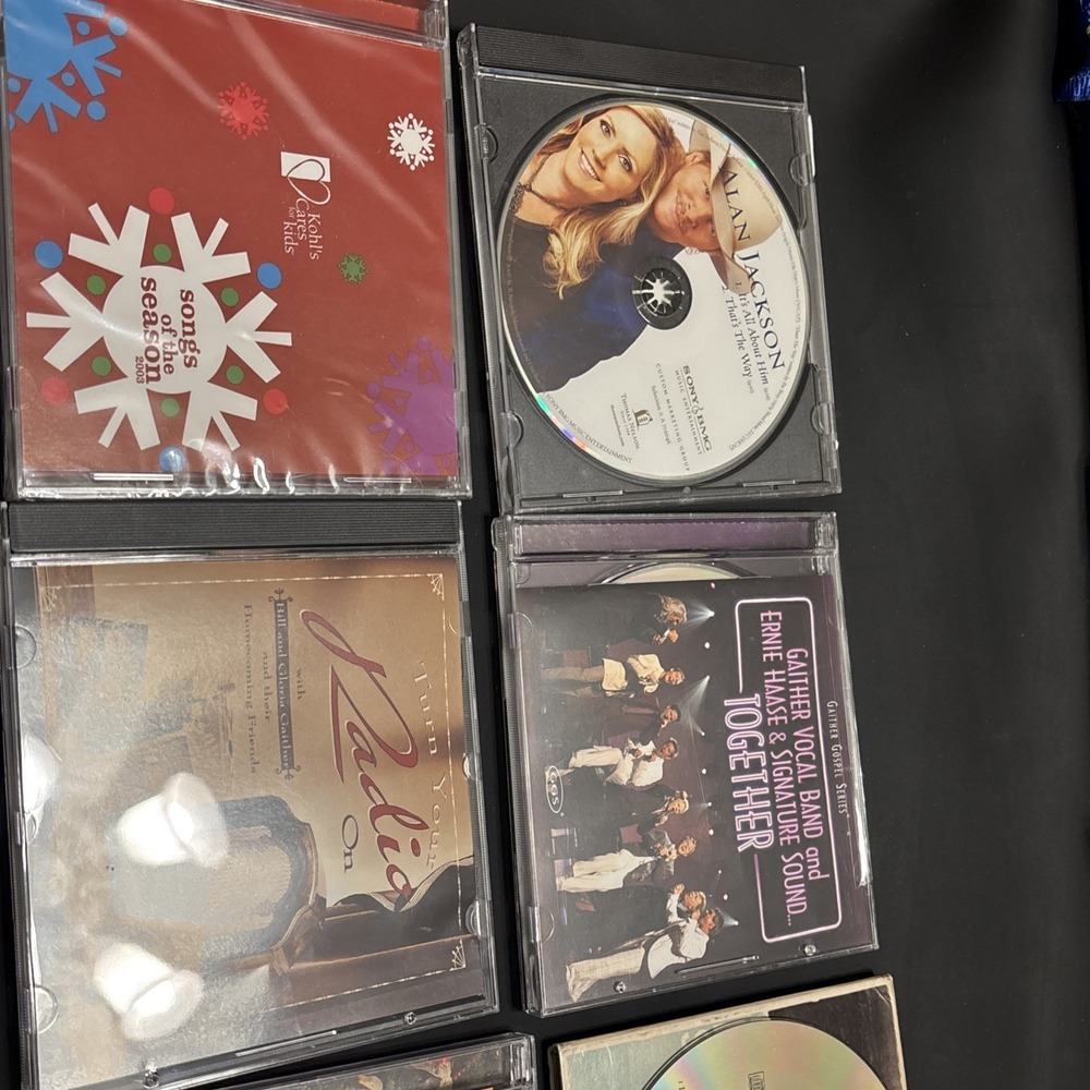 Christian Gospel CD Lot 6 Gaither Alan Jackson Don Reno Christmas Music